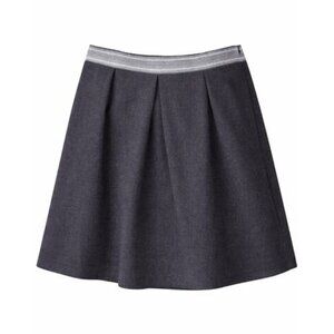 A Line Pleated Skirt Gray S EUC